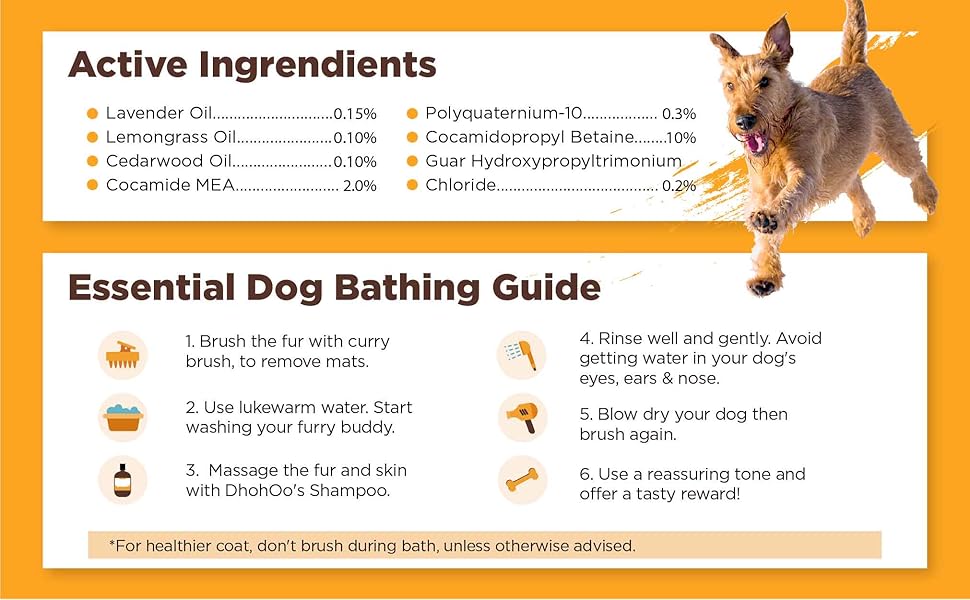 Dhohoo Dog Shampoo for Allergies and Itching with Essential Oil