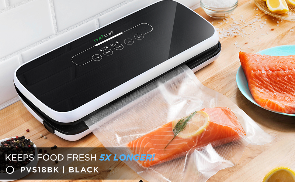 NutriChef PKVS Vacuum_Sealer_Machine, 12", Black Home