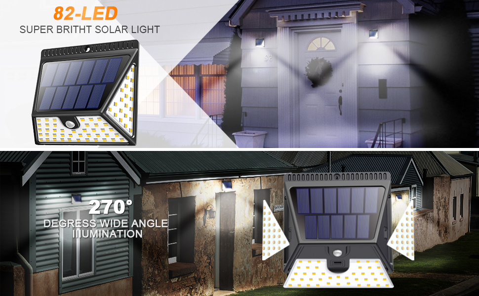 82 leds solar lights