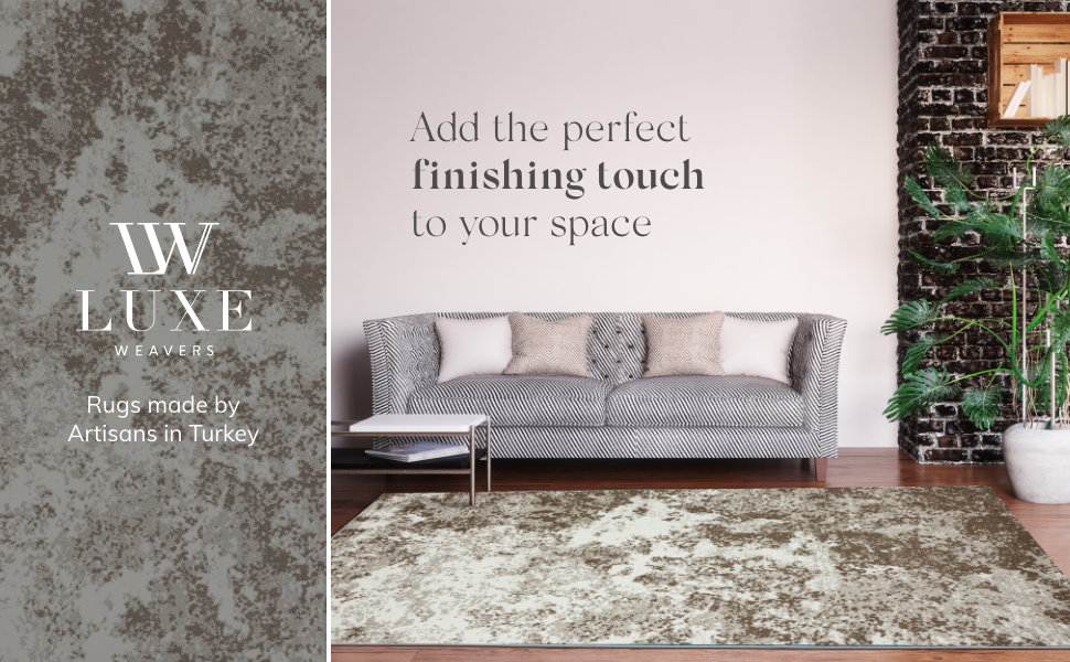 Persian Rugs 6490 Brown 8 x 11 Abstract Modern Area Rug