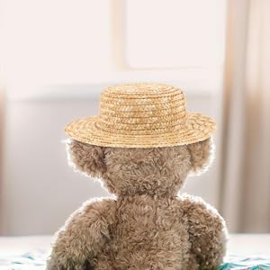 Amazon.co.jp: MUSISALY 編み麦わら帽子 ミニハットモデル ミニ麦わら