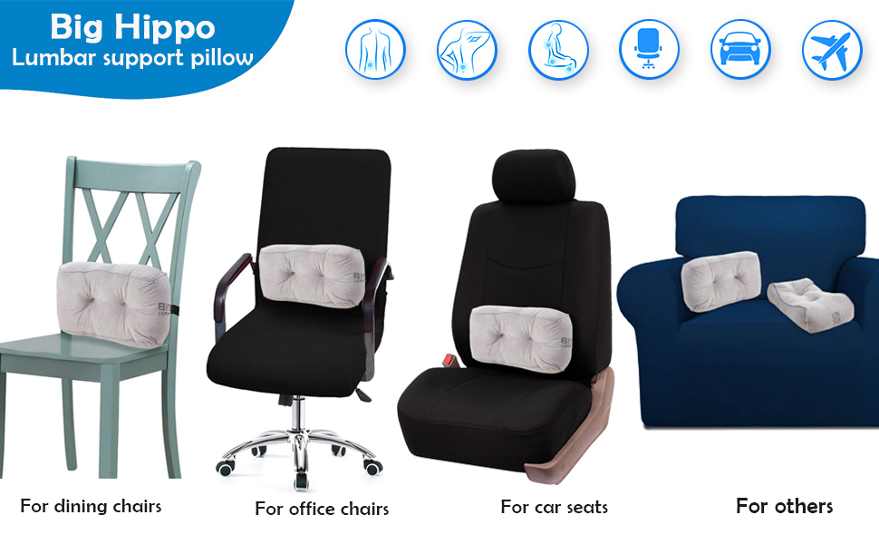 Big Hippo Back Support Pillow, Lumbar Support Pillow