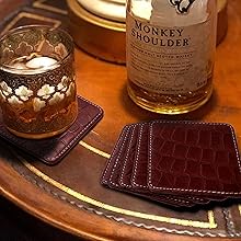 wine red square coaster