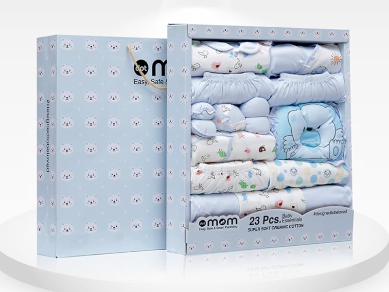 Dotmom baby clothes gift set for newborn baby boy girl clothes pack of 23 pieces for baby shower