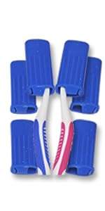 Set of 6 Push-On Toothbrush Covers