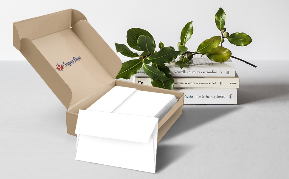 A7 White Envelopes (5 1/4" x 7 1/4") For Greeting Cards