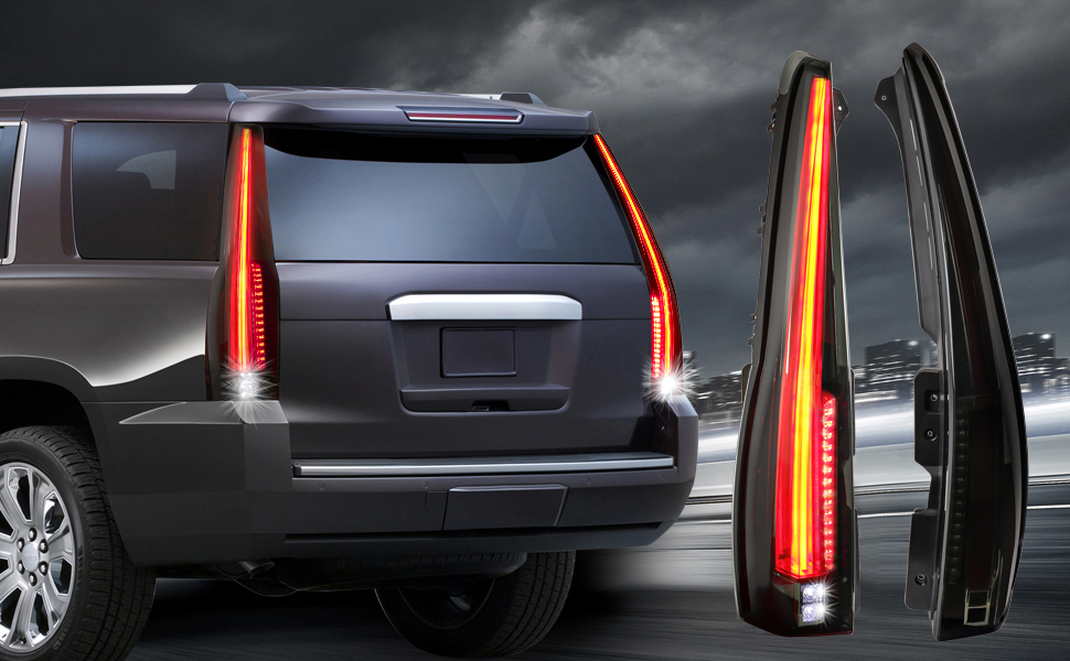 MOSTPLUS LED Tail Lights Rear Compatible for Cadillac