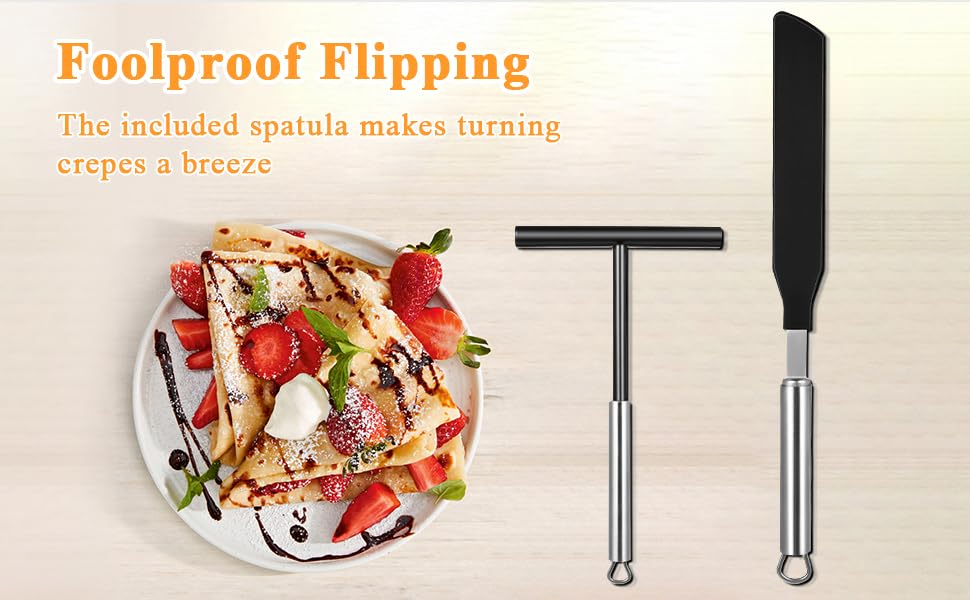 Crepe Spreader and Spatula Set 2PCS Stainless Steel Crepe