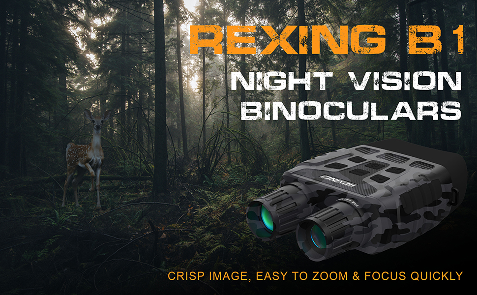 REXING B1 Night Vision Goggles Binoculars with LCD Screen