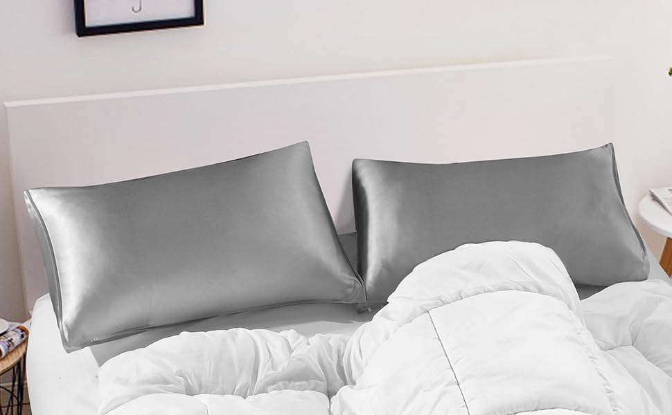 2pack Silk Pillowcase for Hair and Skin, Pure Silk Pillow Cover