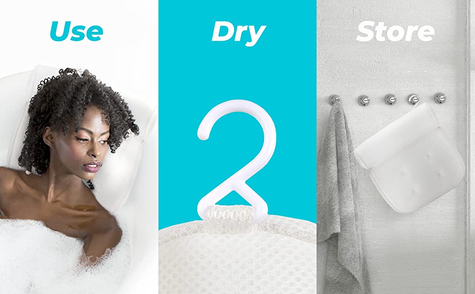 Bath Pillow (Extra Comfort), Relaxing Bath Pillows for Tub Neck and Back Support, Luxury Bathtub