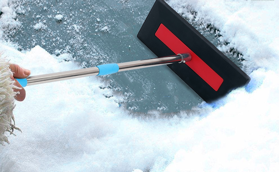 MIYA Snow Remover Rake Large Foam Blade 8.5FT Lightweight