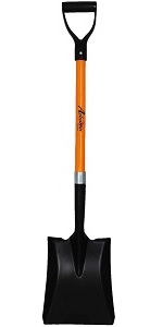 AshmanOnline Garden Tools Ashman Bow Rake (6 Pack) – Heavy Duty 56 Inch Fiberglass Handle, Equipped With Rubber Grip Handle For A Strong Hold When Working – Rust Resistant 34 Ashman Square Shovel