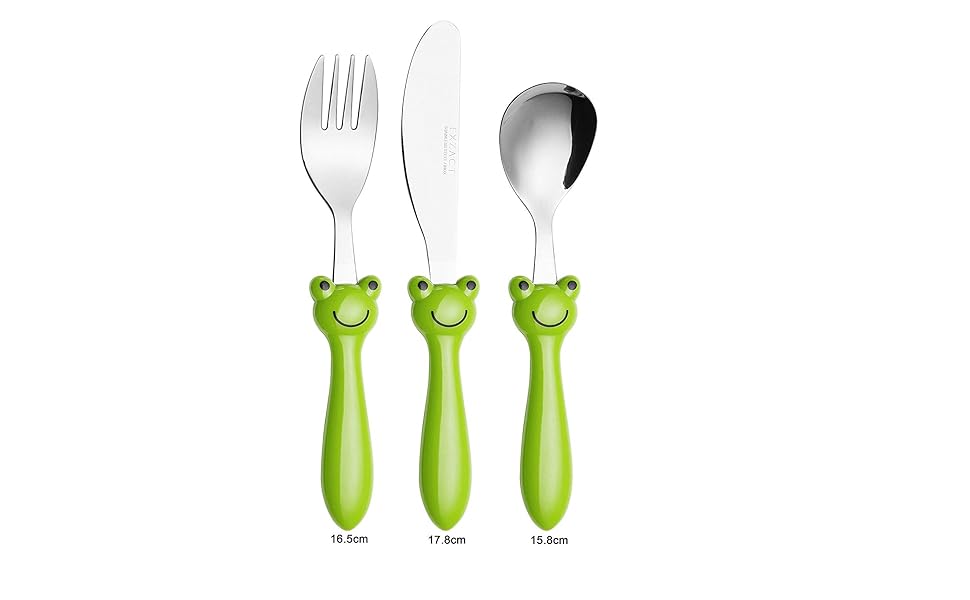 Exzact Children's Cutlery Stainless Steel 6pcs Set/Kids Cutlery/Toddler