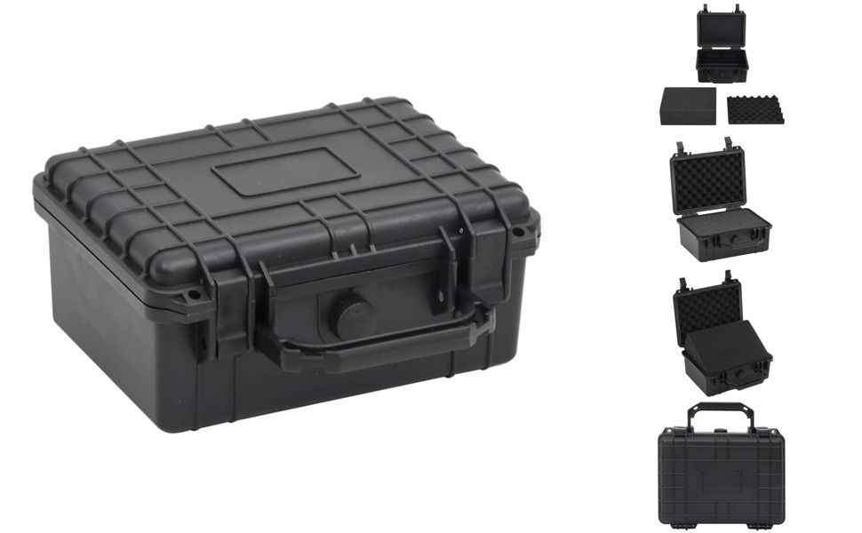 Amazon.com: vidaXL Black Portable Flight Case with Handle - Water