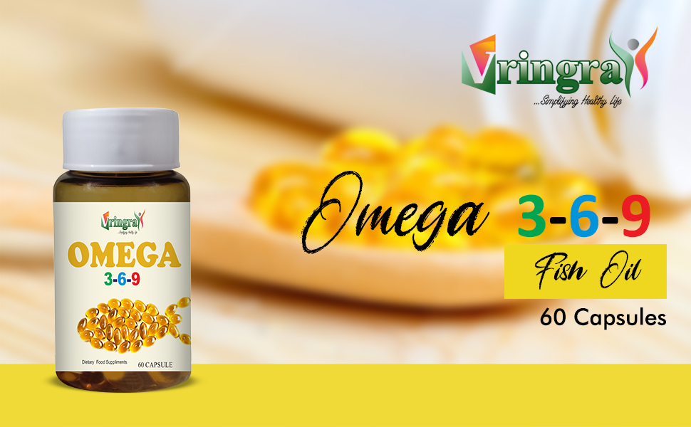 Vringra Omega369 Capsules Omega 3 Fish Oil Capsules Omega 3