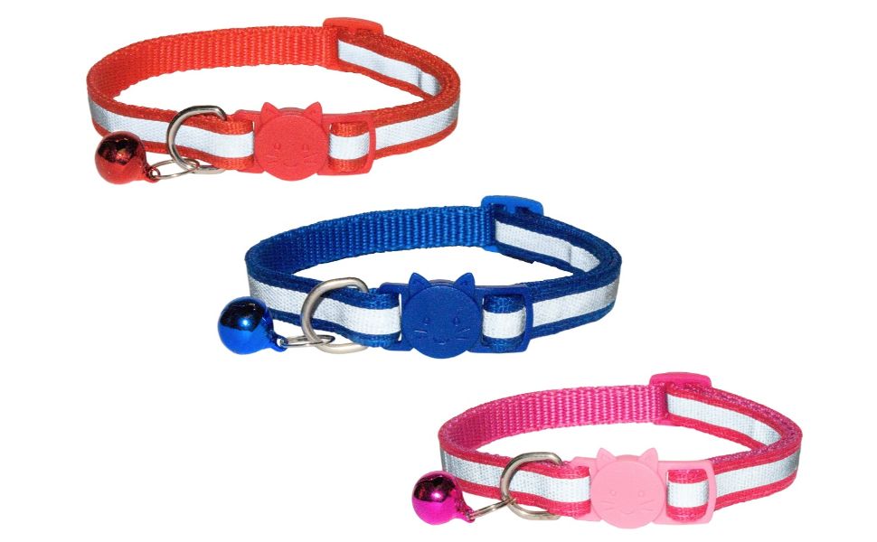 ZACAL Reflective Cat Collars with Bell Safe Quick Release Buckle