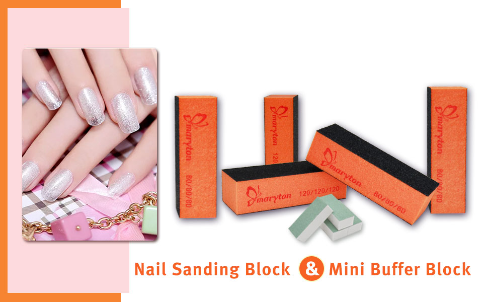 orange nail buffer blocks