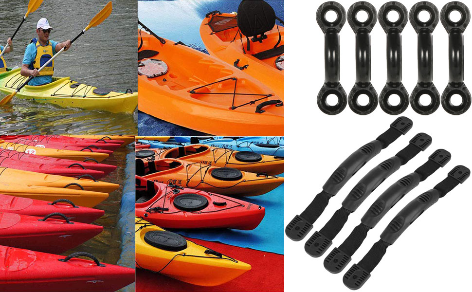Canoe Side Mount Carry Handles,Durable Paddle Park Bungee Hardware with