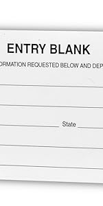 Marketing Holders Blank Entry Form