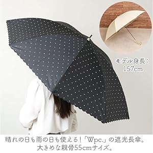 Amazon.co.jp: Wpc. 日傘 遮光ゴールドラインマーガレット