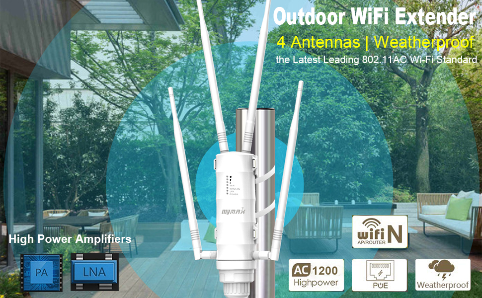 MyMAX AC1200 Outdoor WiFi Extender