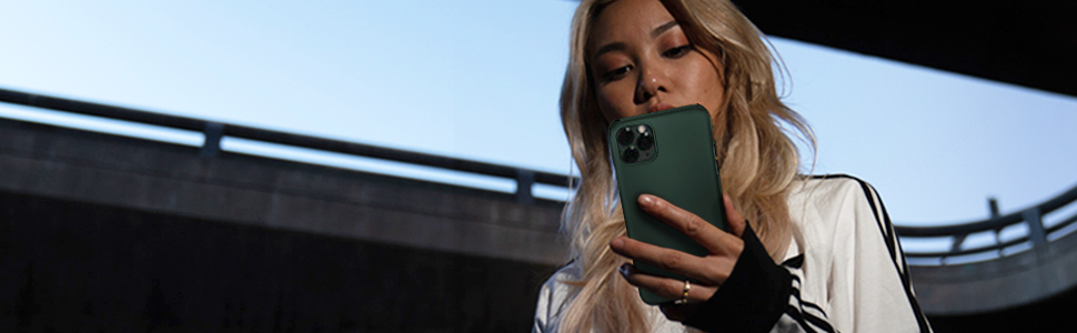 iPhone 11 Pro Thin Fit Midnight Green Case