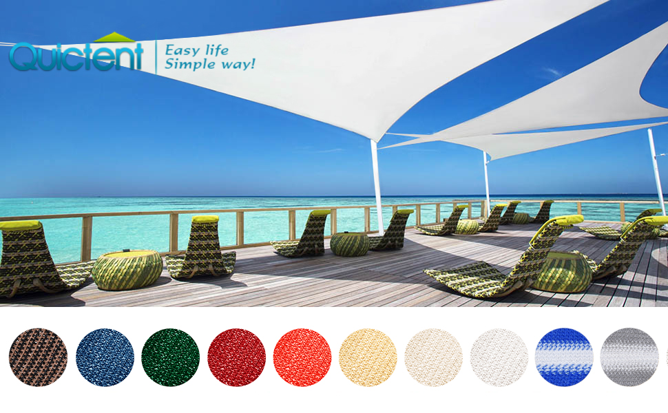 Quictent 185G HDPE Rectangle Sun Shade Sail Canopy 98 UV Block Outdoor Patio Garden