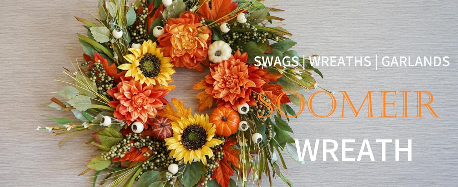 Amazon.com: Fall Wreaths for Front Door 24 Inch Fall Wreath