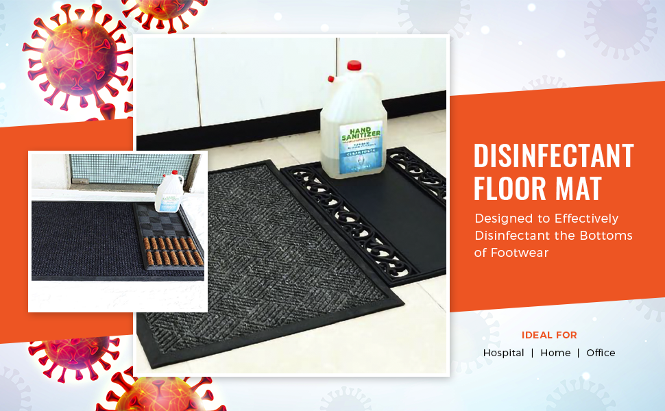 Buy Onlymat Sanitizing Door Mat (Black & Grey) Natural Multifunctional