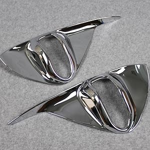 RUIQ トヨタ 新型 プリウス PHV (ZVW52) 専用 外装 クロームメッキフロントフォグ ランプ ガーニッシュ ベゼル カバー TOYOTA PRIUS PHV 52系 専用 設計