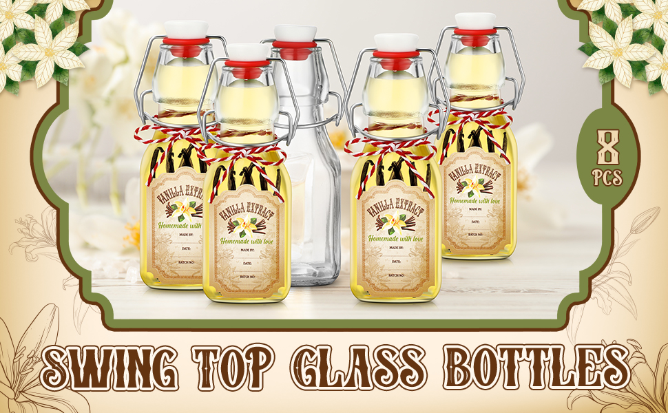 DETO×4bottles Amazon.com: 4 Pack [1 Liter / 33 fl. oz.] Swing Top Glass