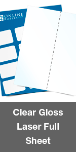 clear gloss laser full sheet label