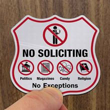 No Soliciting Labels