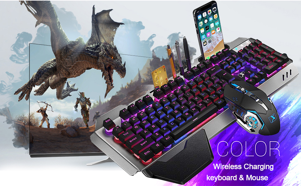 wireless gaming keyboard and mouse combo for pc gamer