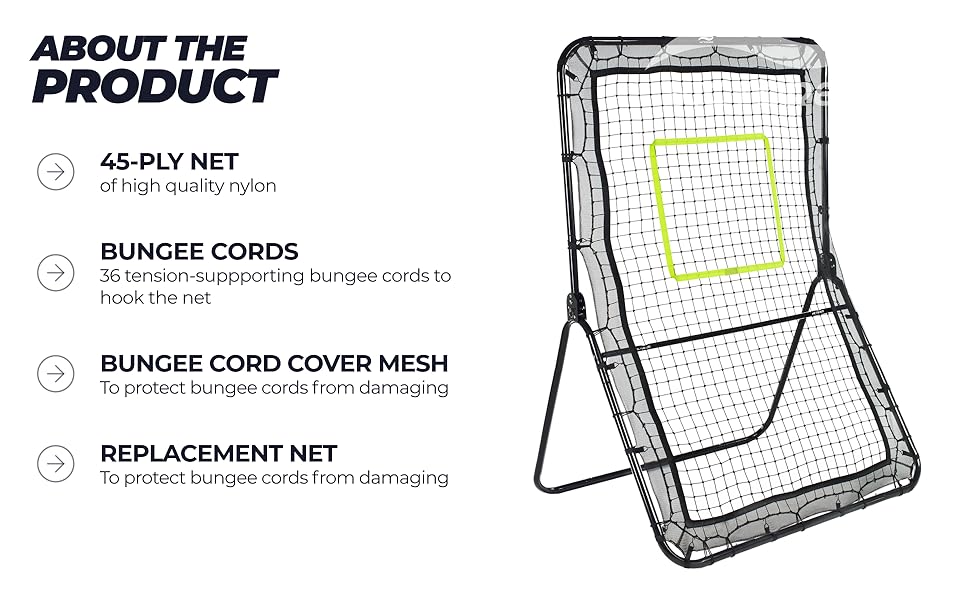 Victorem Lacrosse Rebounder 6x4 Ft. Bounce Back Lacrosse Net, Pitch