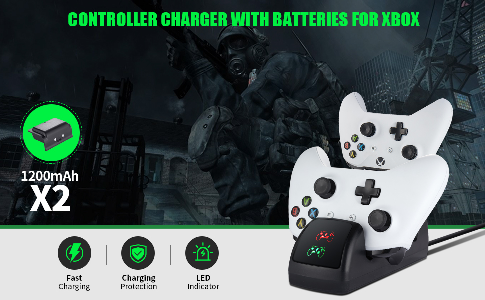 Controller Charger only for Xbox One, Rechargeable Battery Pack Kit