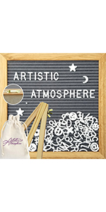 Letter board with letters