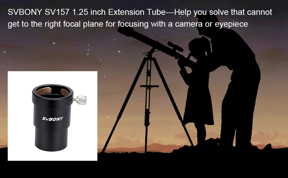 SVBONY SV157 Telescope Extension Tube 1.25 Inch Telescope