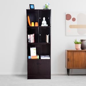 DeckUp Cove Book Shelf/Display and Storage Unit (Dark Wenge, Matte Finish SPN-FOR1