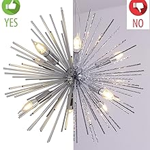sticks chandelier lamp