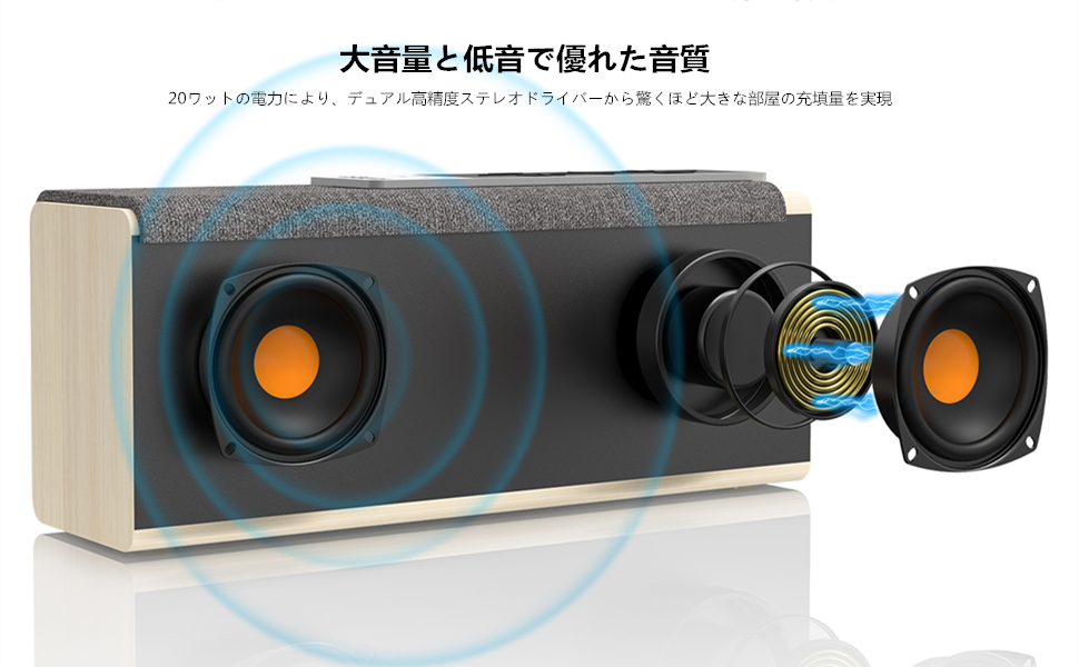 木製Bluetoothスピーカー,Smalody PCスピーカー2.1HD Amazon.co.jp: 木製Bluetoothスピーカー,Smalody PCスピーカー