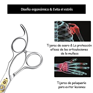 Dream Reach Dog Grooming Scissors - 7" Thinning Scissors, Texturing, Mixing and Layering for Dogs, Cats and Other Pets - Japanese 440C Stainless Steel 17 5