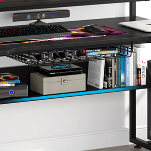 Under desk storage shelf