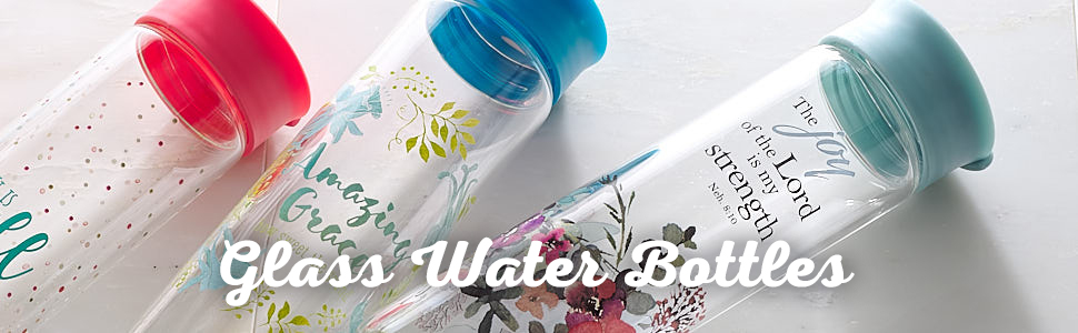 Christian Art Gifts Glass Water Bottles
