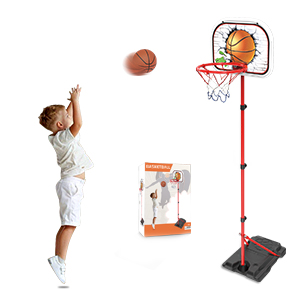 Basketball Hoop Kids Basketball Hoop And Stand For Kids 78-170Cm Adjustable Height Basketball Stand With 2 Ball, Net, Air Pump, Wrench, For Outdoor Indoor Basketball Hoop Portable Basketball Stand Set 16 Basketball Hoop