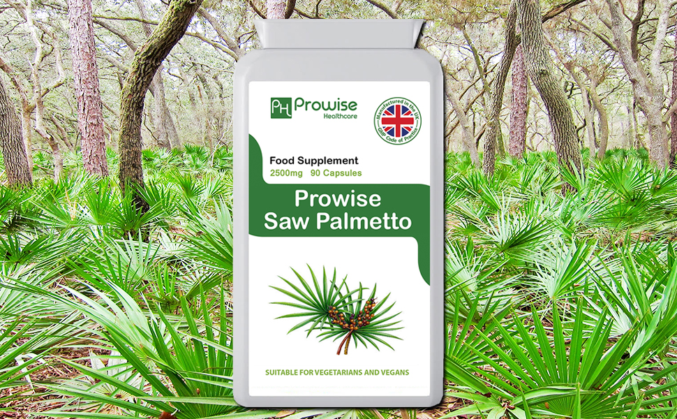 Saw Palmetto Extract 2500mg 90 Capsules UK Manufactured GMP