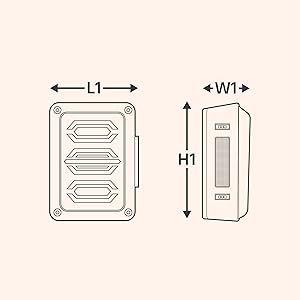 3-Hexagon Design 144-LED Smoked  Tail Light size drawing