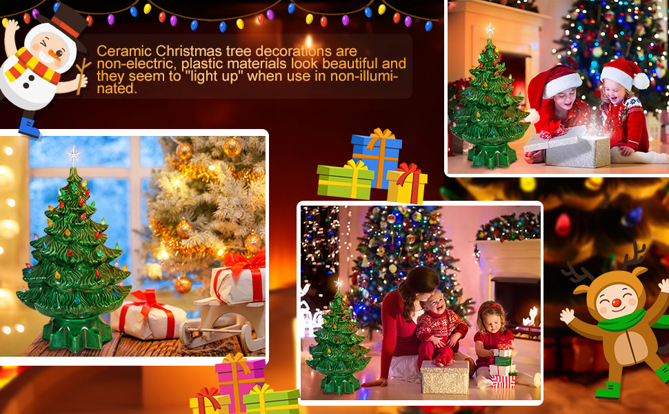 150 Pieces Ceramic Christmas Tree Replacement Lights, Multi Color Medium Plastic