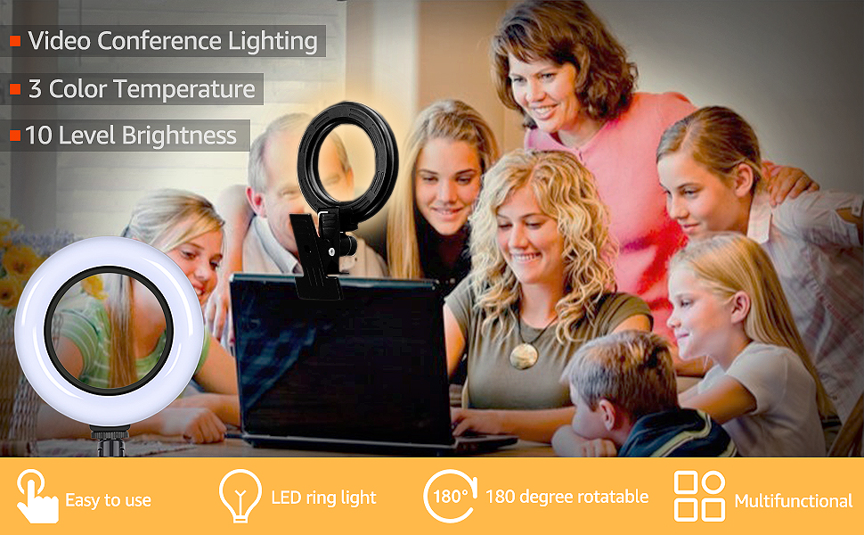 PeoTRIOL Video Conference Lighting, 360 Rotatable Video